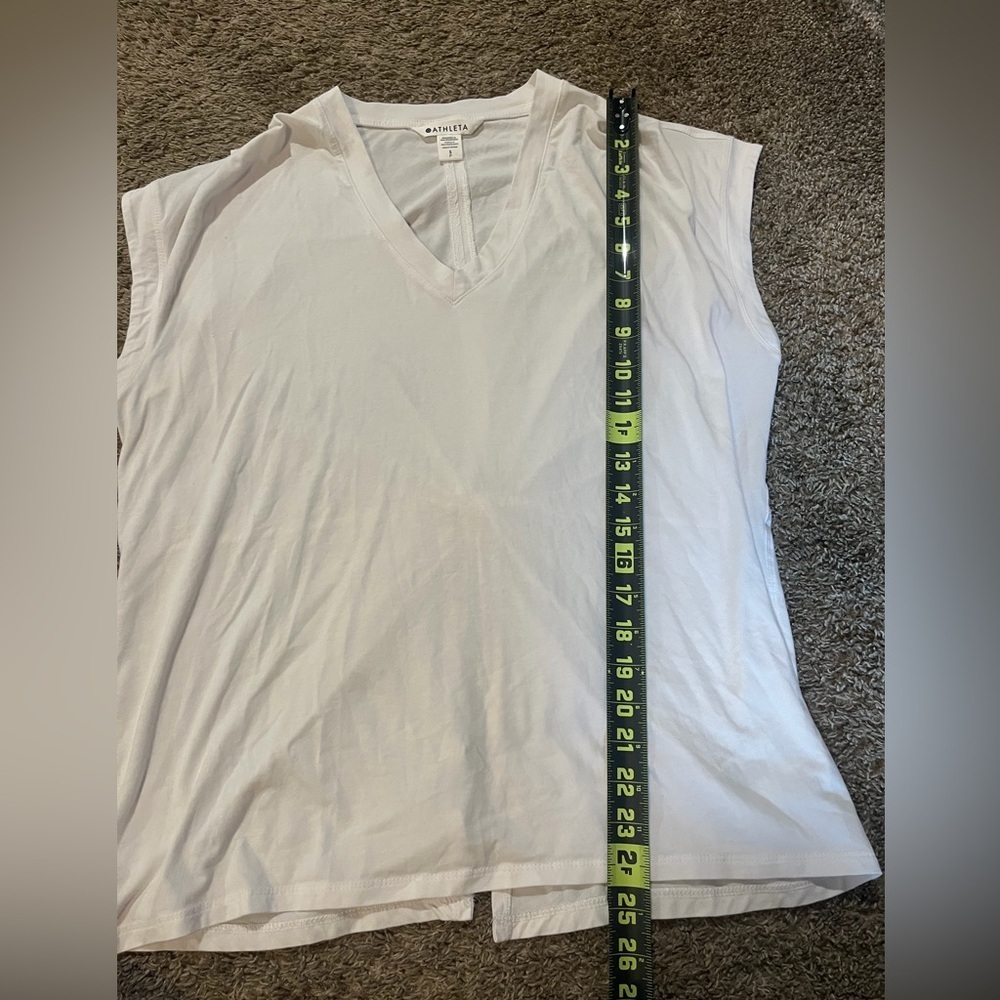 Athleta White Sleeveless Outbound Twist Back Top - Picture 4 of 7